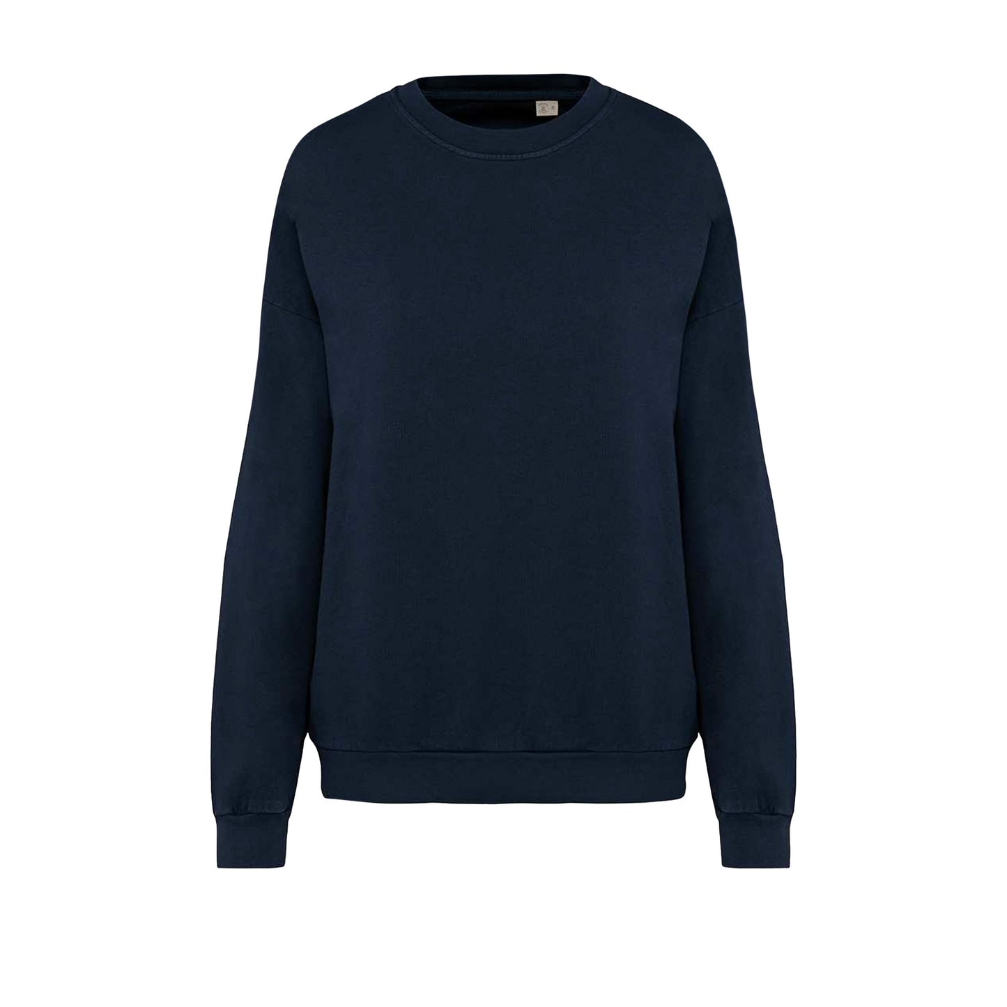 Washed Navy - Front - Native Spirit Unisex Adult Terrycloth Oversized Sweatshirt