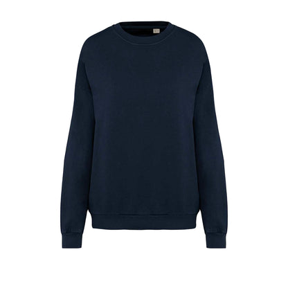 Washed Navy - Front - Native Spirit Unisex Adult Terrycloth Oversized Sweatshirt