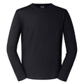 Black - Front - Russell Unisex Adult Classic Long-Sleeved T-Shirt