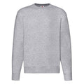 Heather Grey - Front - Fruit of the Loom Unisex Adult Premium Drop Shoulder Sweatshirt