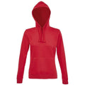 Red - Front - SOLS Womens-Ladies Spencer Hoodie