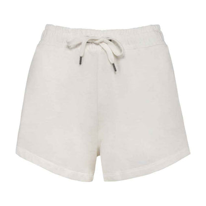 Washed Ivory - Front - Native Spirit Womens-Ladies French Terry Shorts