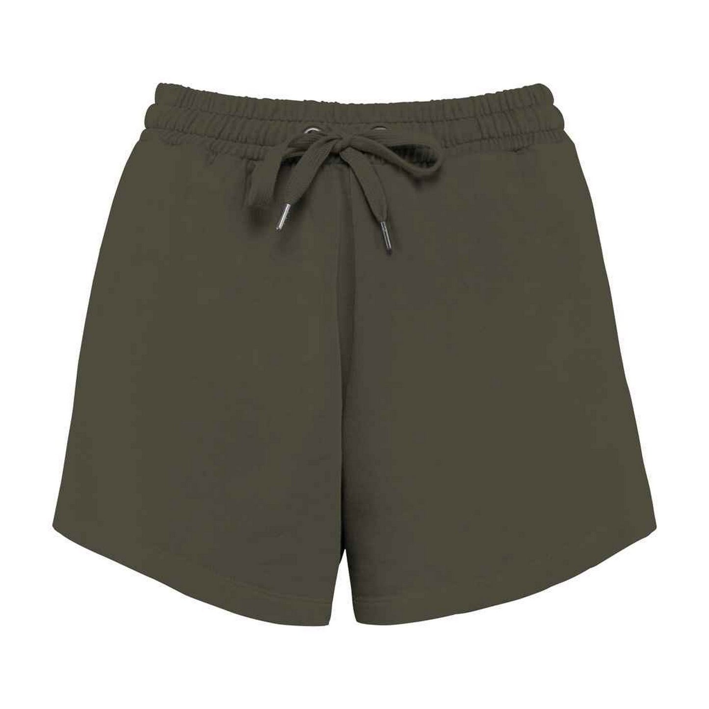 Washed Organic Khaki - Front - Native Spirit Womens-Ladies French Terry Shorts