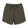 Washed Organic Khaki - Front - Native Spirit Womens-Ladies French Terry Shorts