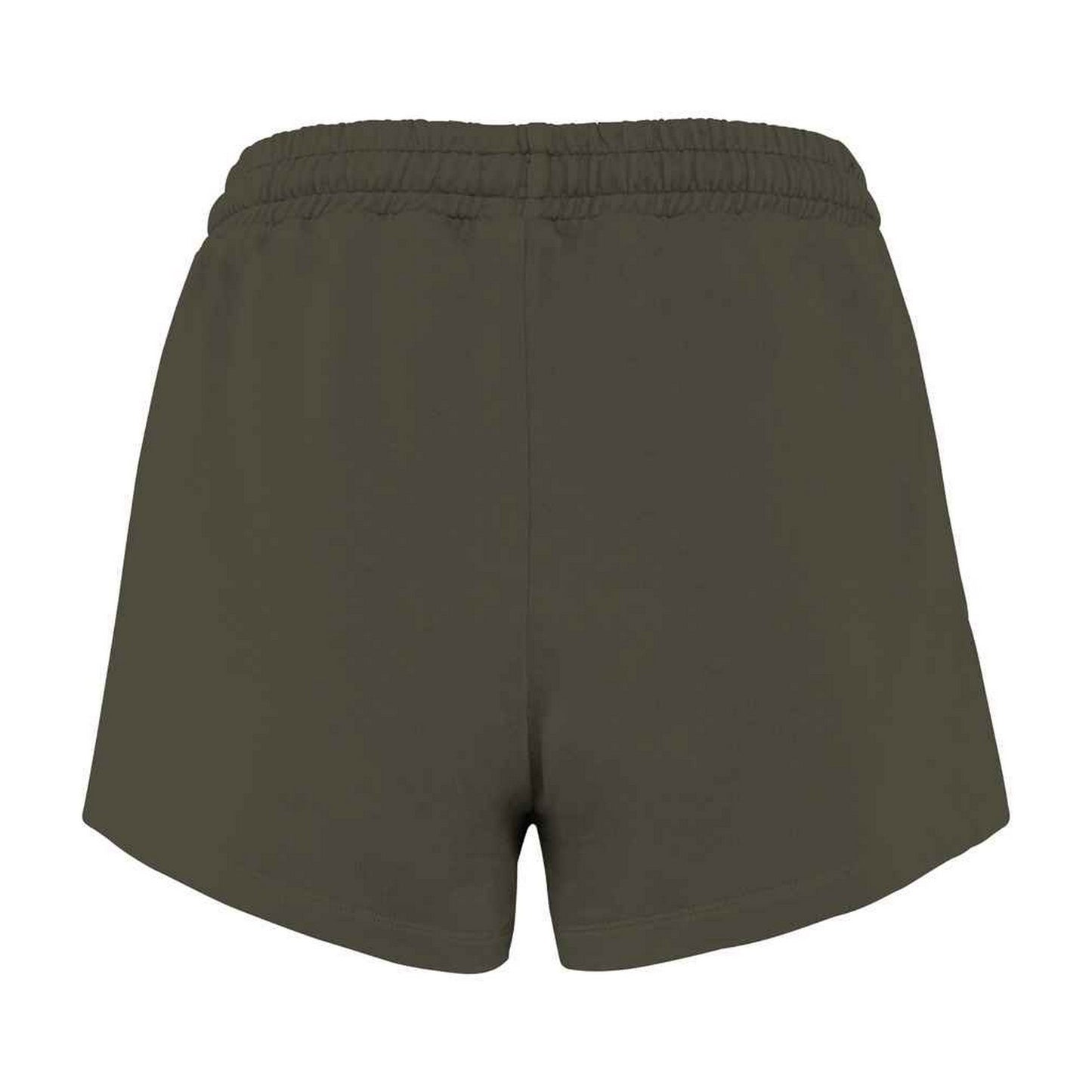 Washed Organic Khaki - Back - Native Spirit Womens-Ladies French Terry Shorts
