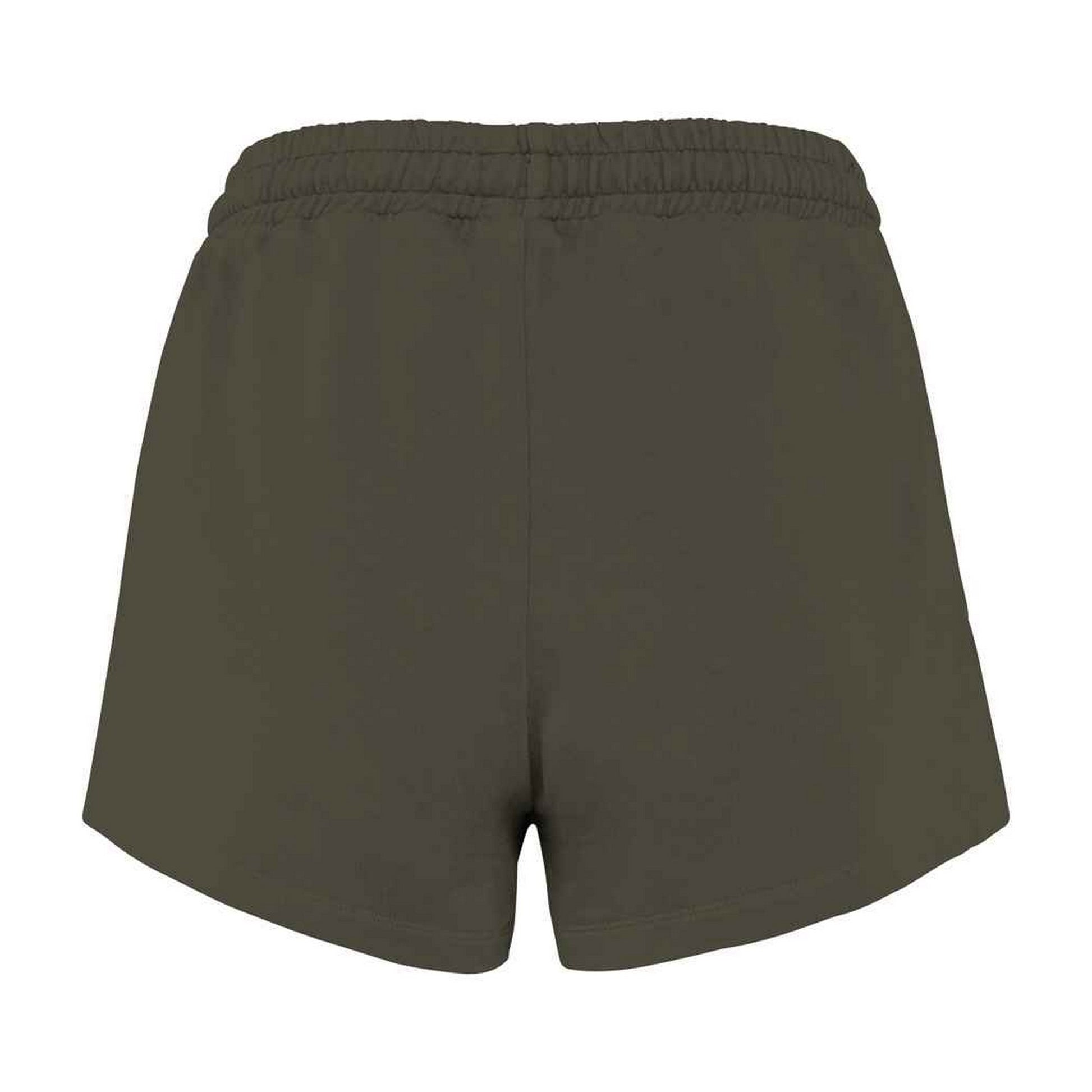 Washed Organic Khaki - Back - Native Spirit Womens-Ladies French Terry Shorts