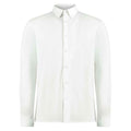 White - Front - Kustom Kit Mens Piqué Long-Sleeved Shirt