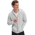 Heather Grey - Side - Fruit of the Loom Unisex Adult Premium Full Zip Hoodie