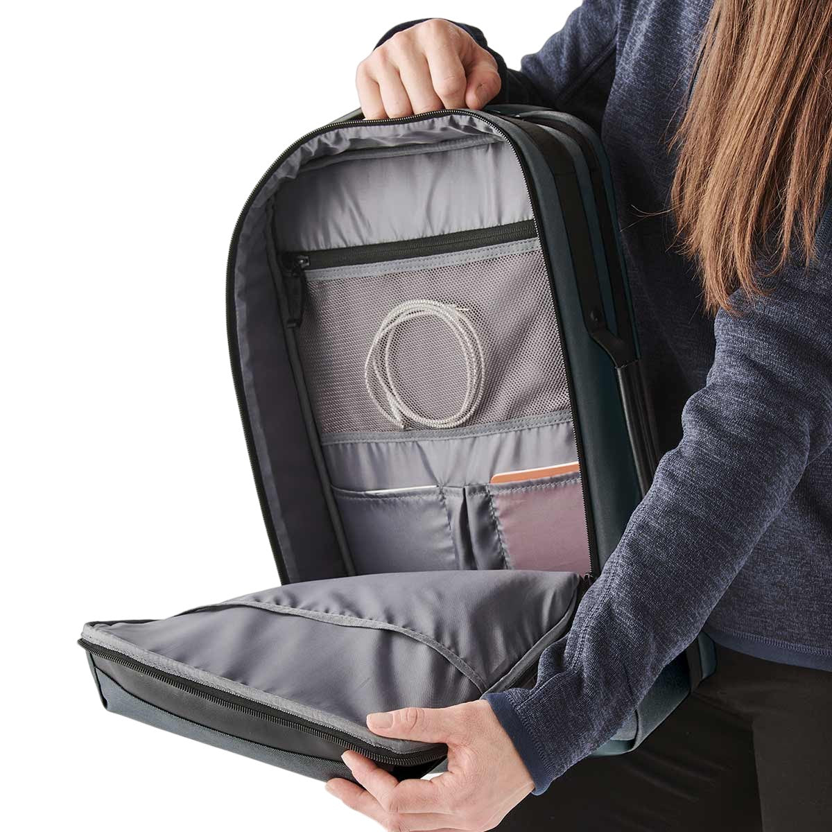 Graphite Grey-Black - Side - Stormtech Hedmark Commuter 21L Backpack