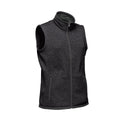 Black - Side - Stormtech Womens-Ladies Avalante Knitted Heather Full Zip Gilet