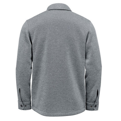 Granite - Back - Stormtech Mens Avalante Heather Knitted Shirt Jacket