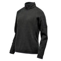 Navy - Side - Stormtech Womens-Ladies Avalante Heather Quarter Zip Fleece Top