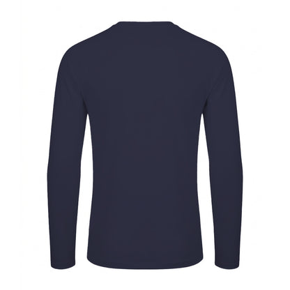 Navy - Back - Mantis Unisex Adult Essential Heavy Long-Sleeved T-Shirt