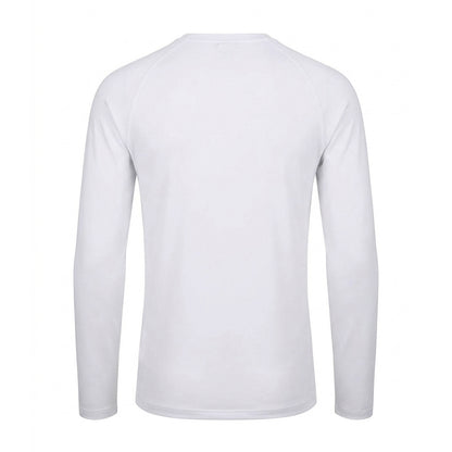 White - Back - Mantis Unisex Adult Essential Heavy Long-Sleeved T-Shirt