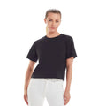 Black - Back - Mantis Womens-Ladies Heavy Crop T-Shirt