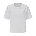 White - Front - Mantis Womens-Ladies Heavy Crop T-Shirt