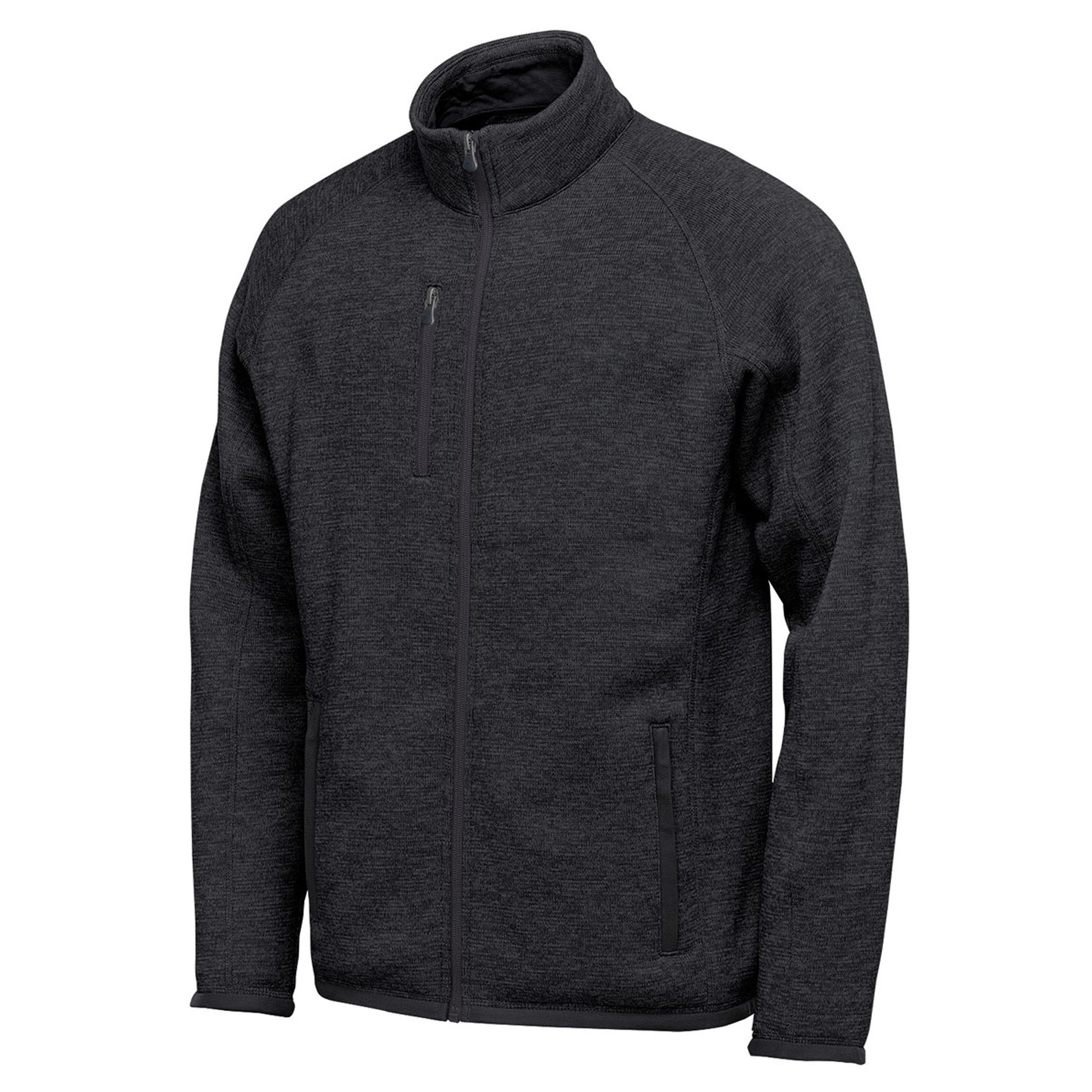 Black - Side - Stormtech Mens Avalante Heather Full Zip Fleece Jacket