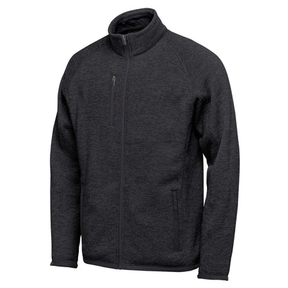 Black - Side - Stormtech Mens Avalante Heather Full Zip Fleece Jacket