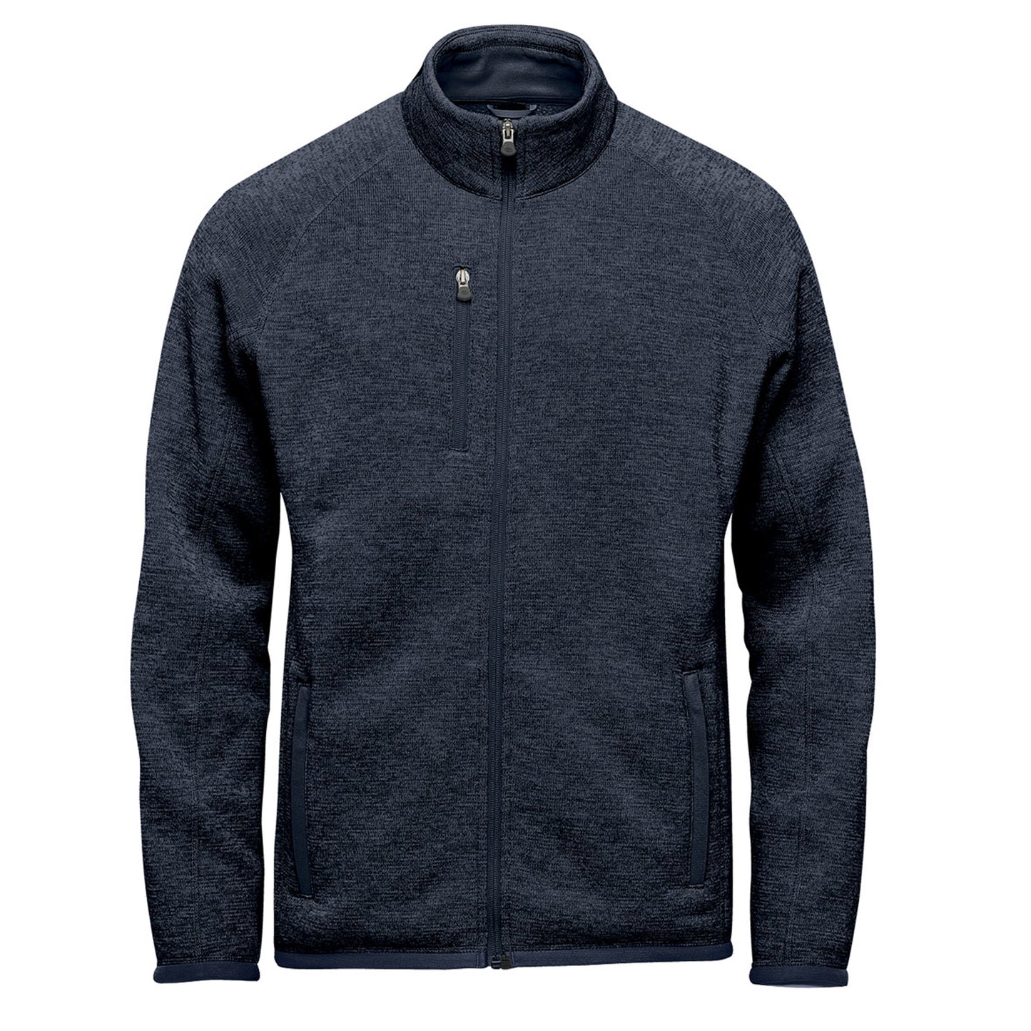 Navy - Front - Stormtech Mens Avalante Heather Full Zip Fleece Jacket