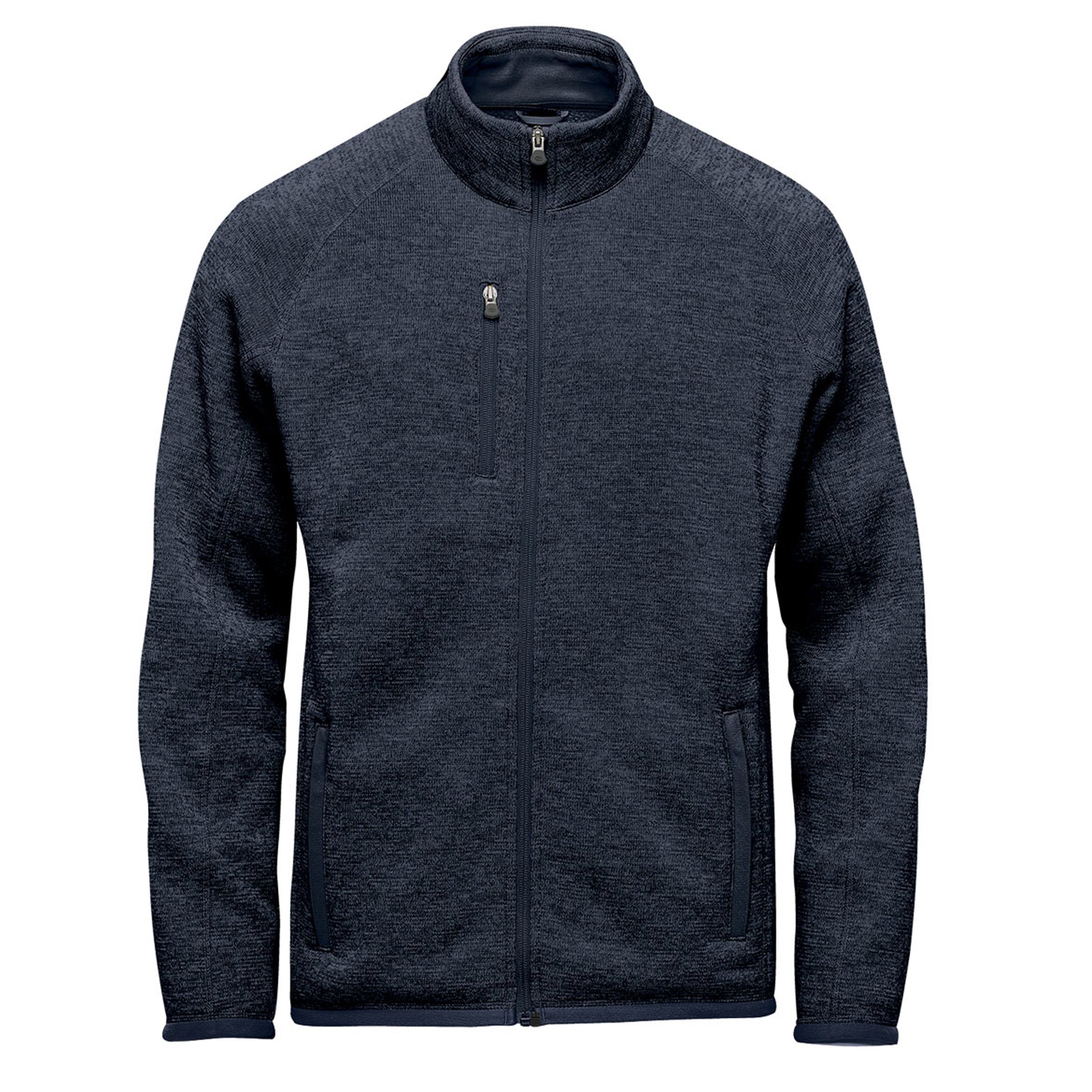 Navy - Front - Stormtech Mens Avalante Heather Full Zip Fleece Jacket