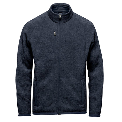 Navy - Front - Stormtech Mens Avalante Heather Full Zip Fleece Jacket