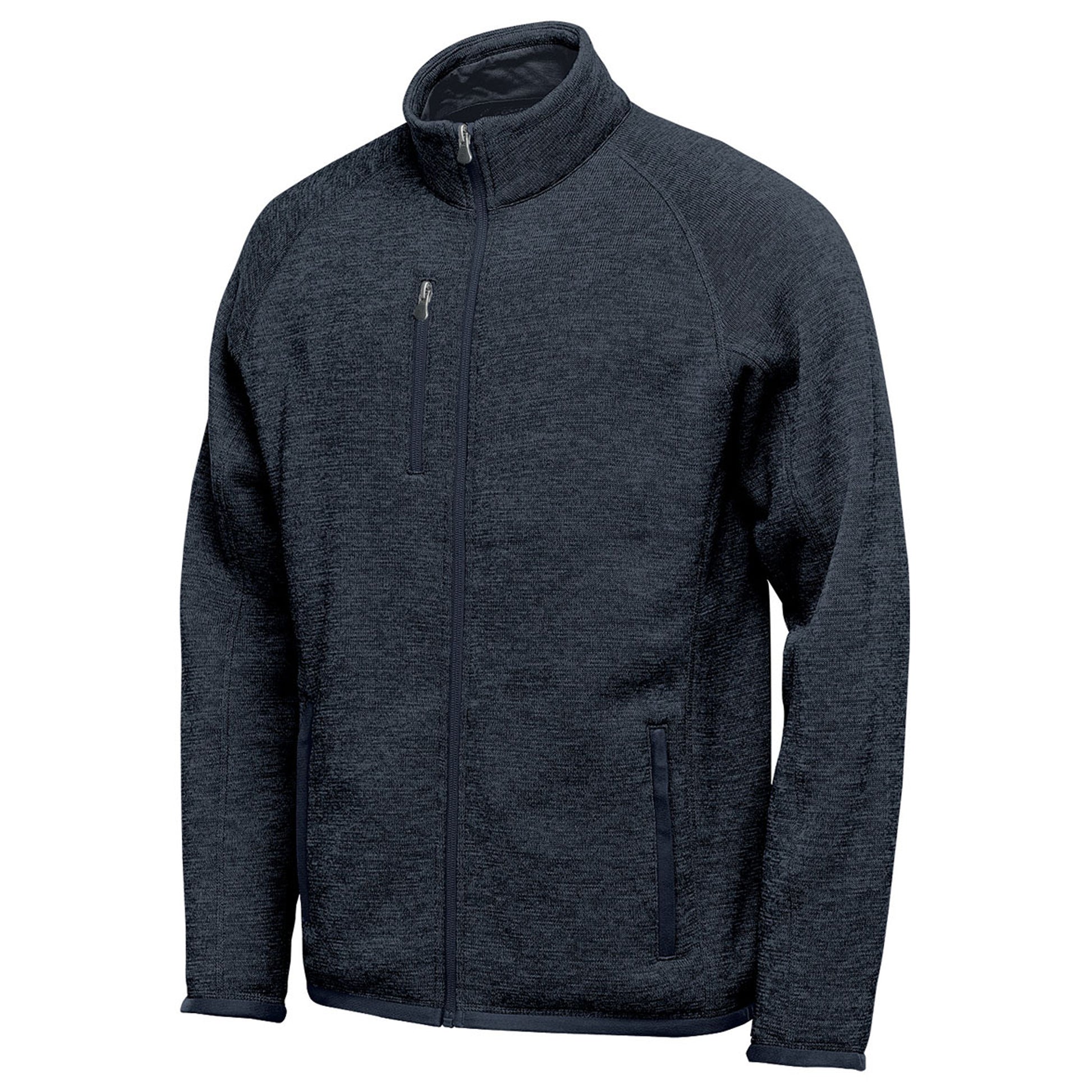 Navy - Side - Stormtech Mens Avalante Heather Full Zip Fleece Jacket