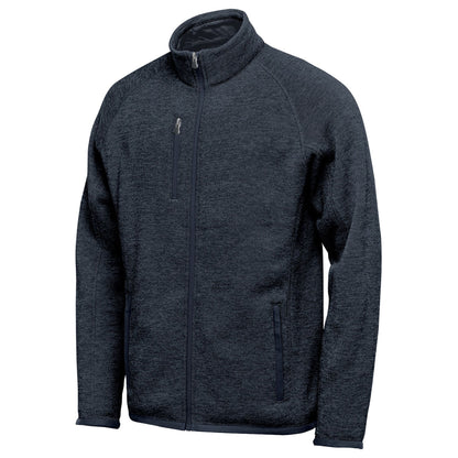 Navy - Side - Stormtech Mens Avalante Heather Full Zip Fleece Jacket