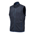 Navy - Side - Stormtech Mens Avalante Knitted Heather Full Zip Gilet