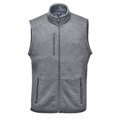 Granite - Front - Stormtech Mens Avalante Knitted Heather Full Zip Gilet