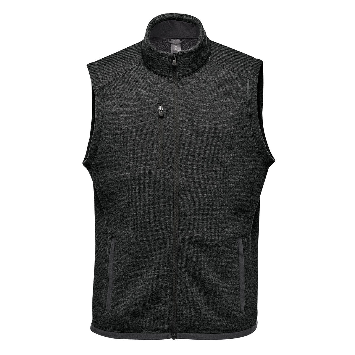 Black - Front - Stormtech Mens Avalante Knitted Heather Full Zip Gilet