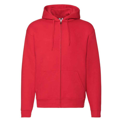 Red - Front - Fruit of the Loom Unisex Adult Premium Full Zip Hoodie