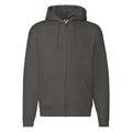 Charcoal - Front - Fruit of the Loom Unisex Adult Premium Full Zip Hoodie