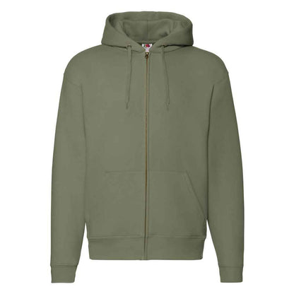 Classic Olive - Front - Fruit of the Loom Unisex Adult Premium Full Zip Hoodie