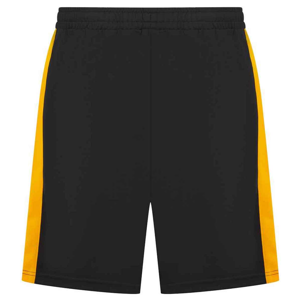 Black-Gold - Back - Finden & Hales Childrens-Kids Knitted Sweat Shorts