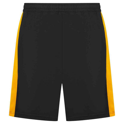 Black-Gold - Back - Finden & Hales Childrens-Kids Knitted Sweat Shorts