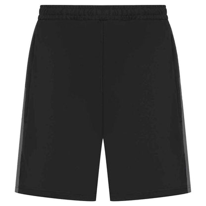 Black-Gunmetal - Back - Finden & Hales Childrens-Kids Knitted Sweat Shorts