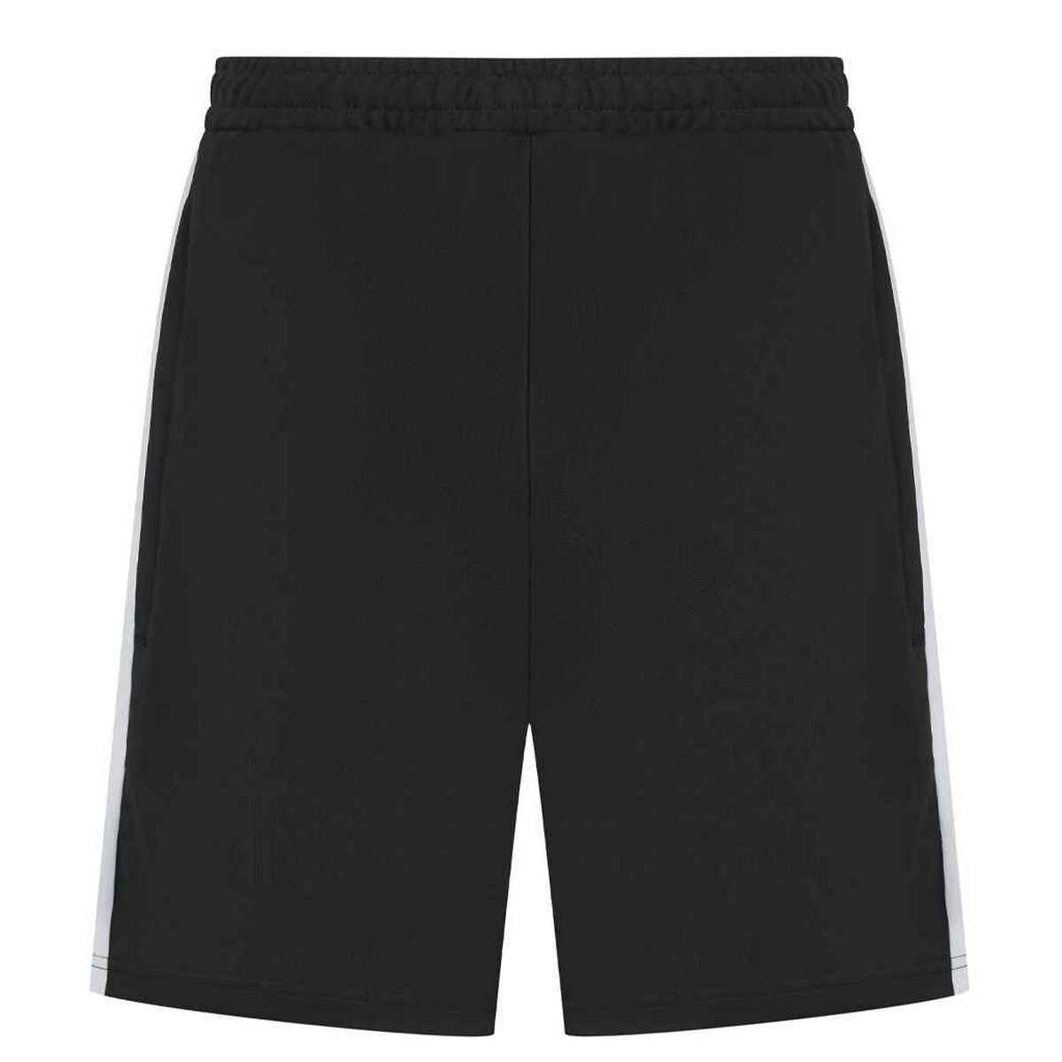 Black-White - Back - Finden & Hales Childrens-Kids Knitted Sweat Shorts