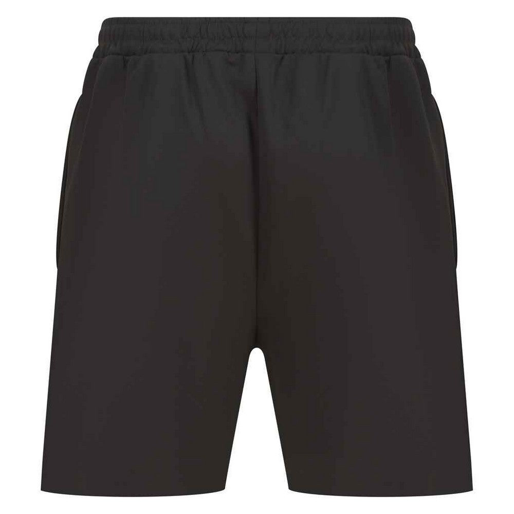 Black - Back - Finden & Hales Childrens-Kids Knitted Sweat Shorts
