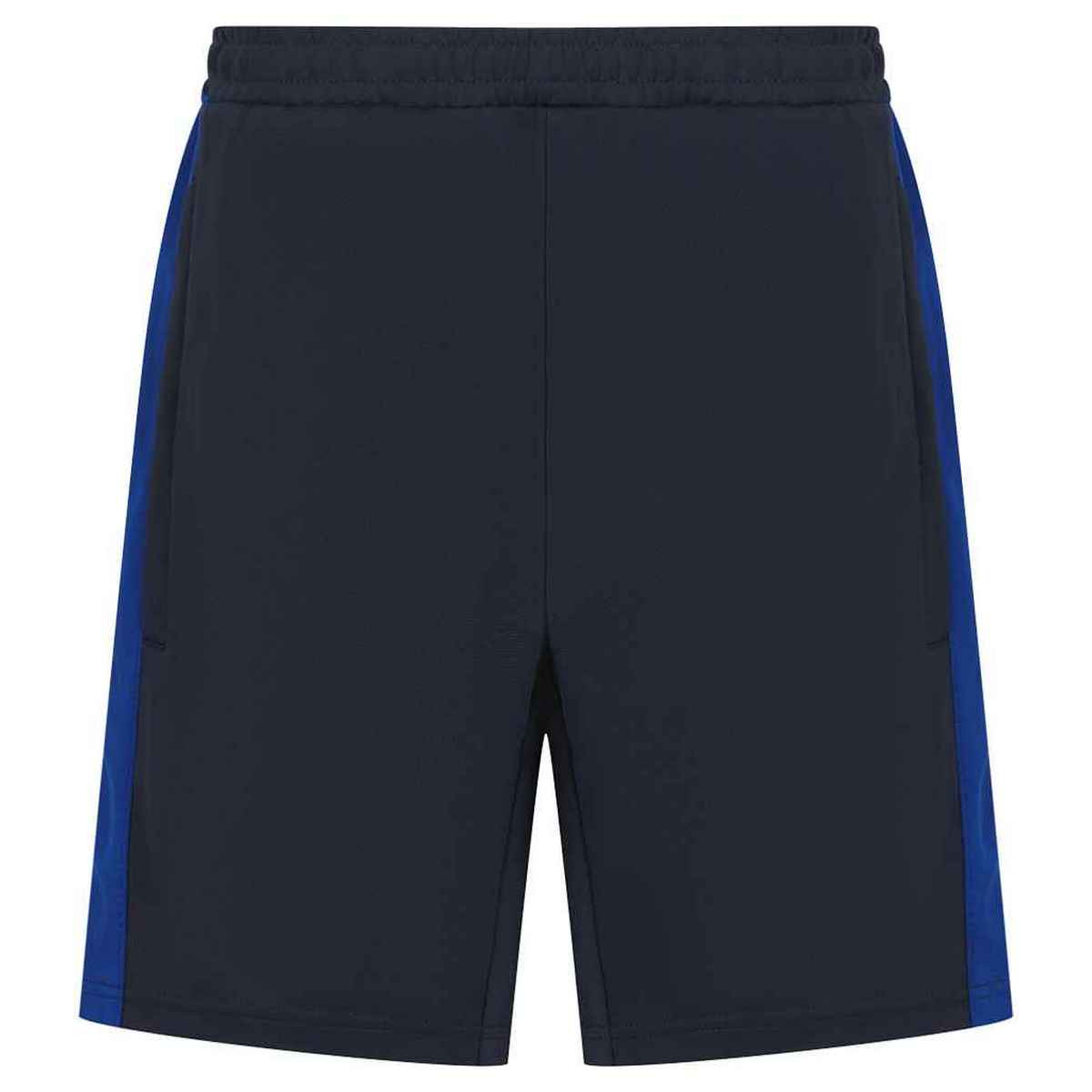 Navy-Royal Blue - Front - Finden & Hales Childrens-Kids Knitted Sweat Shorts