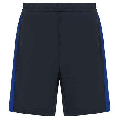 Navy-Royal Blue - Front - Finden & Hales Childrens-Kids Knitted Sweat Shorts