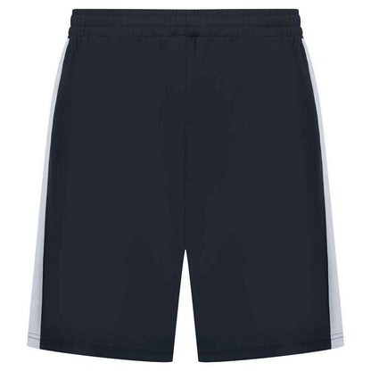 Navy-White - Back - Finden & Hales Childrens-Kids Knitted Sweat Shorts