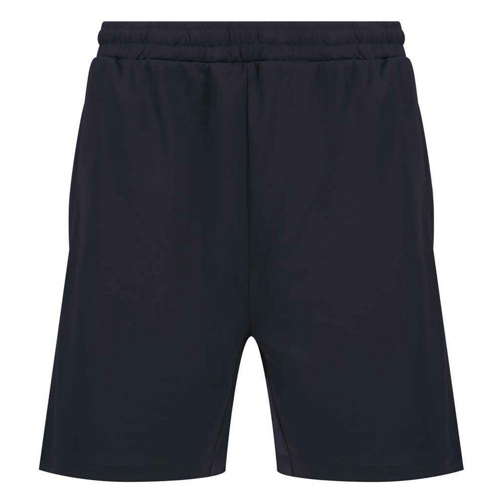 Navy - Back - Finden & Hales Childrens-Kids Knitted Sweat Shorts
