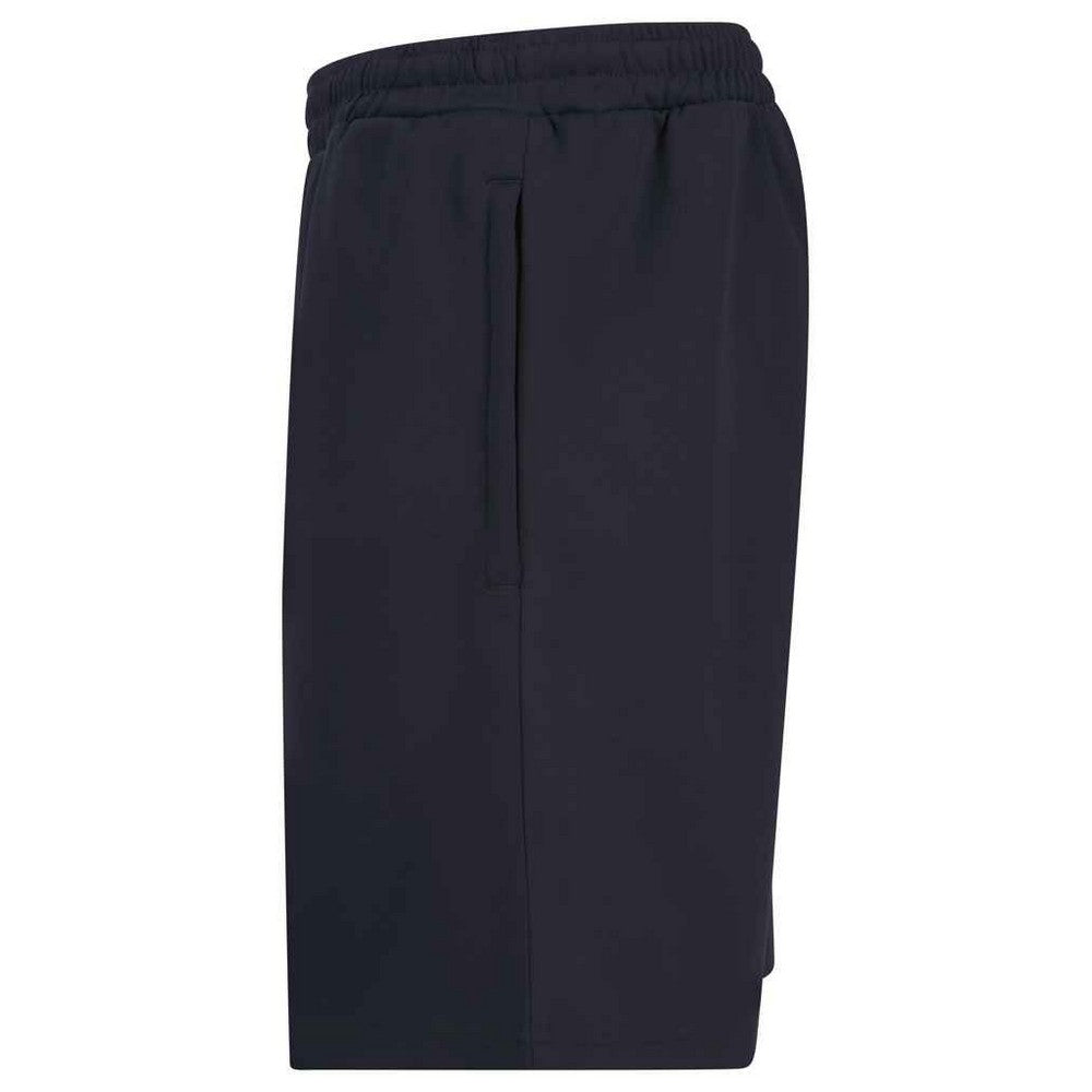 Navy - Side - Finden & Hales Childrens-Kids Knitted Sweat Shorts