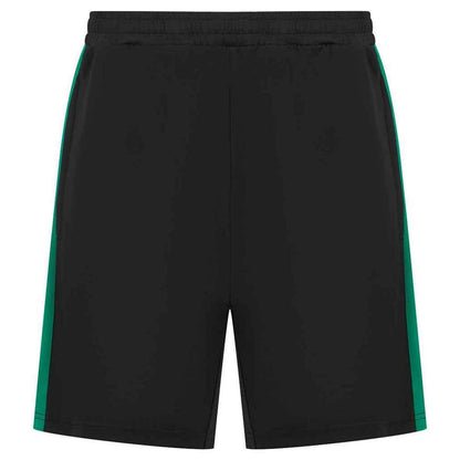Black-Emerald - Front - Finden & Hales Childrens-Kids Knitted Sweat Shorts
