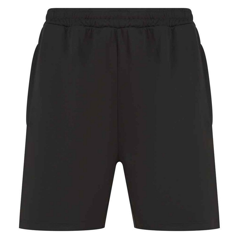 Black - Front - Finden & Hales Childrens-Kids Knitted Sweat Shorts