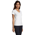 White - Side - SOLS Womens-Ladies Imperial V Neck T-Shirt