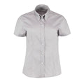 Silver - Front - Kustom Kit Womens-Ladies Premium Oxford Tailored Short-Sleeved Shirt