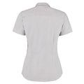 Silver - Back - Kustom Kit Womens-Ladies Premium Oxford Tailored Short-Sleeved Shirt