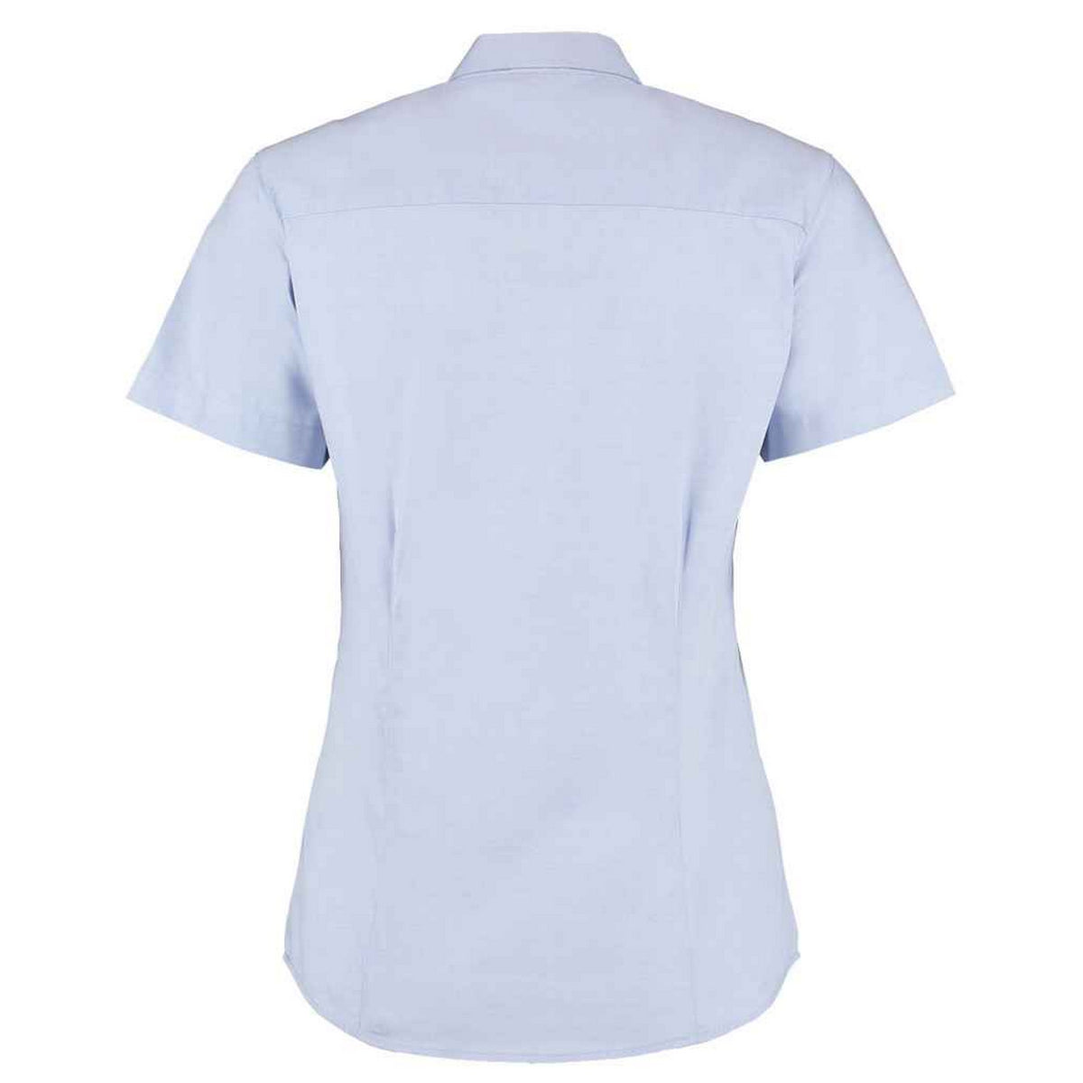 Light Blue - Back - Kustom Kit Womens-Ladies Premium Oxford Tailored Short-Sleeved Shirt