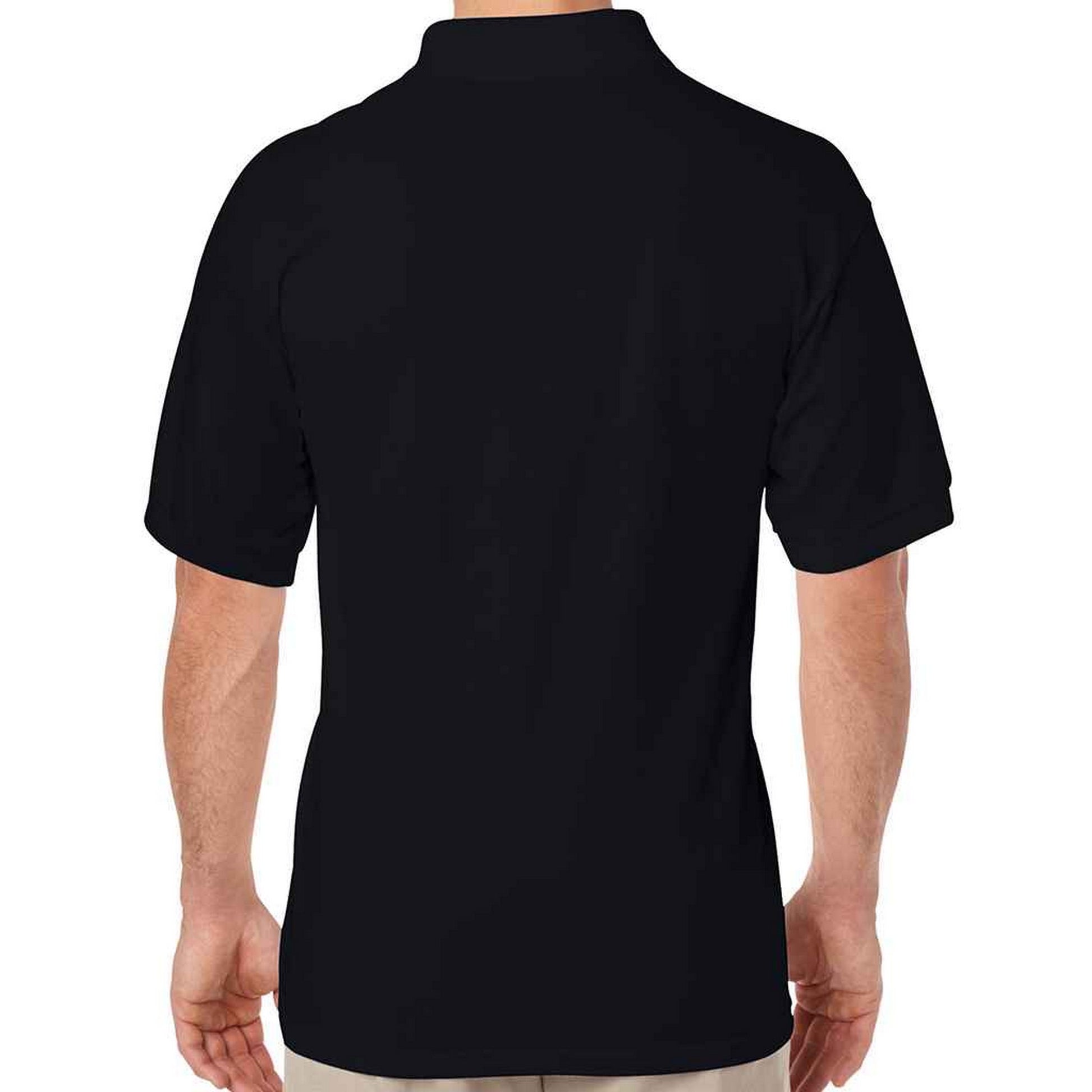 Black - Back - Gildan Mens DryBlend Polo Shirt